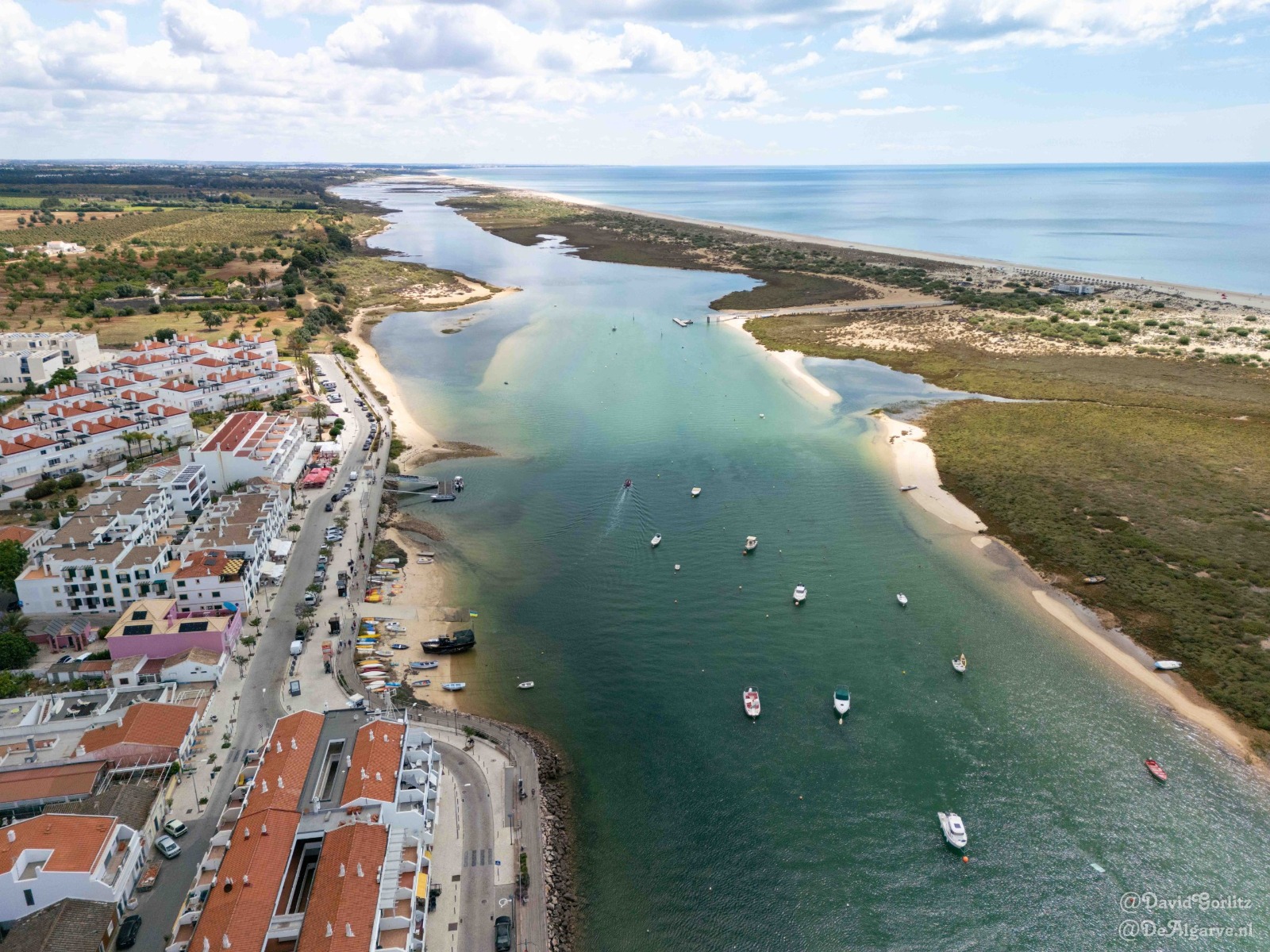 Vista aérea da Ria Formosa
